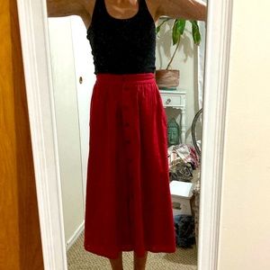 Red madewell skirt, never worn